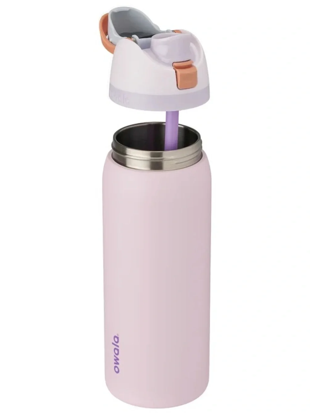 Owala FreeSip Stainless Steel Water Bottle, 32oz, Sugar Spice Pink